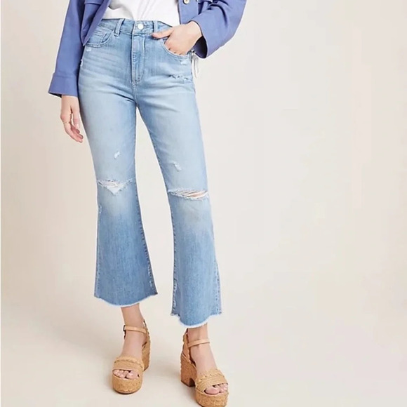 Anthropologie DL 1961 Cropped High Waist Wallace Jean 27 - Picture 1 of 7